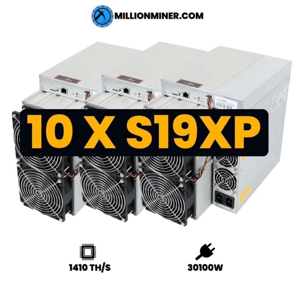 10x BITMAIN Antminer S19XP 141TH/s - TOTAL 1410TH/s (NEW)