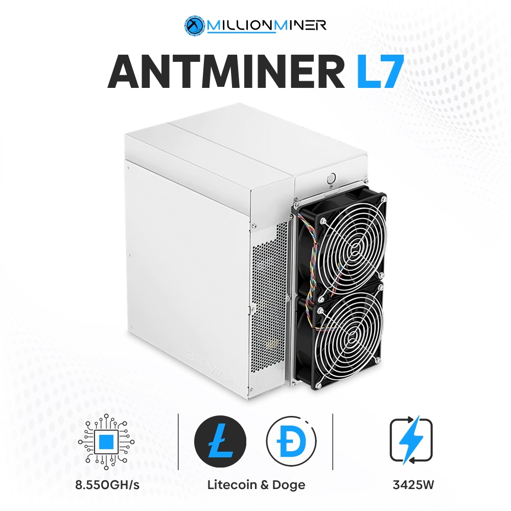Bitmain Antminer L7 (8.55Gh) Scrypt (DOGE/LTC) Miner - New