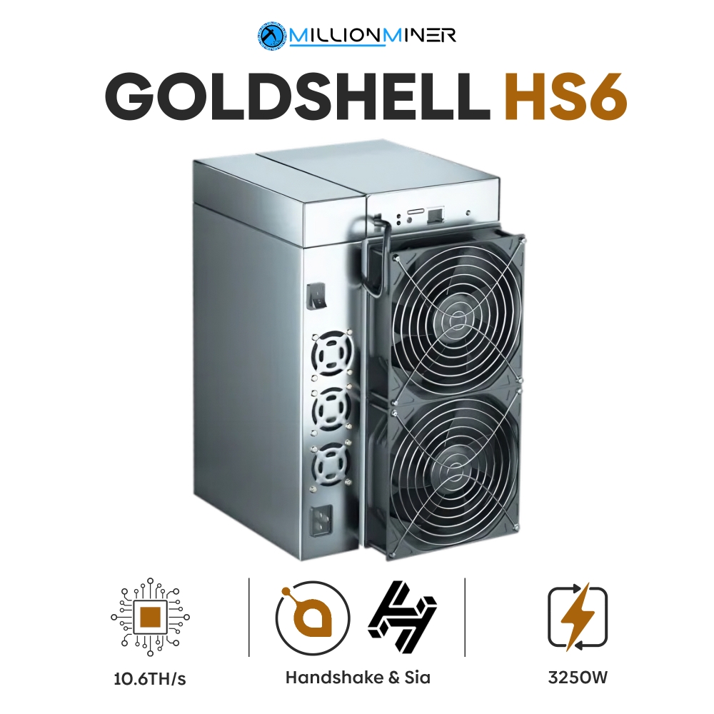 Goldshell HS6 (10.6TH/s) Handshake (HNS) & BLAKE2B (SIA) Miner - New