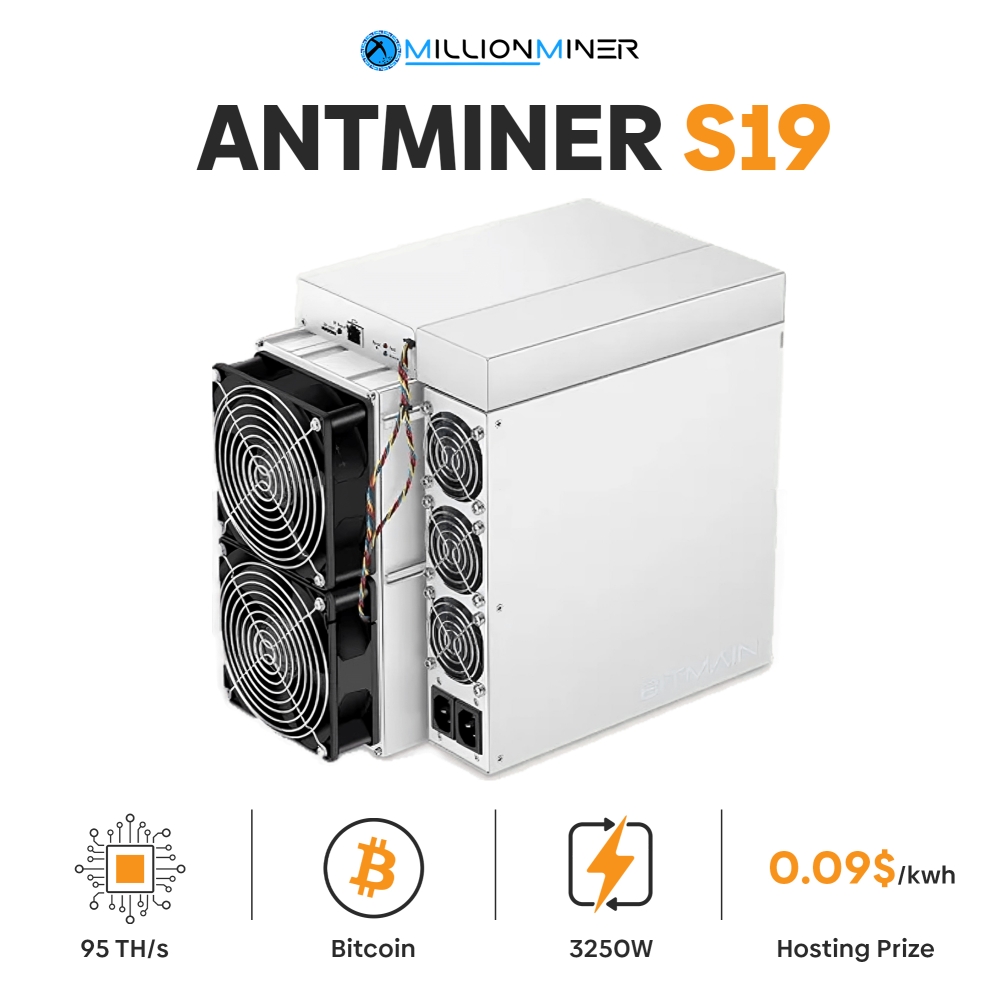 BITMAIN ANTMINER S19 95TH (Hosted for 0.09$)