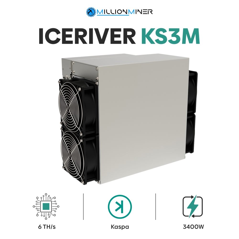 Iceriver KS3M (6TH/s) Kaspa (KAS) Miner - New - 0.08$/KWH