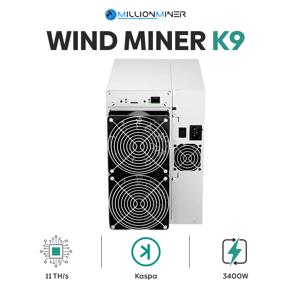 Pedido anticipado de WindMiner K9 (11 TH/s) Kaspa Miner (~Envío antes del 15 de noviembre)