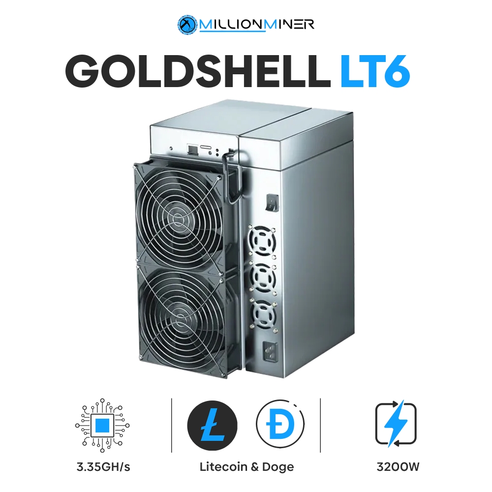 GOLDSHELL LT6 3.35 GH/s Scrypt Miner - millionminercom