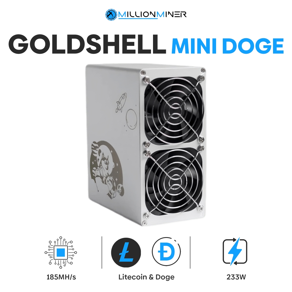 GOLDSHELL MINI DOGE MINER 185MHs - millionminercom