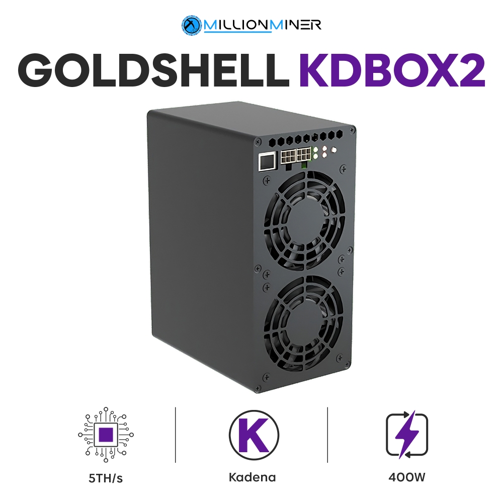 GOLDSHELL KD BOX 2 - 5TH/s Kadena Asic Miner MillionMiner Krypto