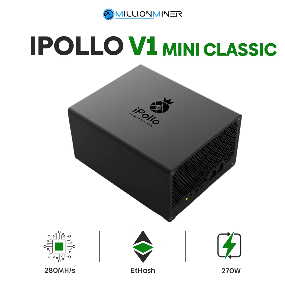 iPollo V1 Mini Classic Plus 280MH/s - millionminercom